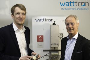 Watttron managing director Marcus Stein (left) and the new head of sales Ton Knipscheer. Photo: Watttron