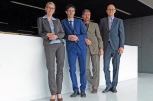 Angela Grimmer, Dr. Ronny Eckardt, Dr. Sven Eichhorn and Christoph Alt (from left to right) are the founders of Ligenium. Photo: PR/Ligenium